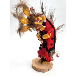 Handcrafted vintage Red and Yellow Kachina Doll